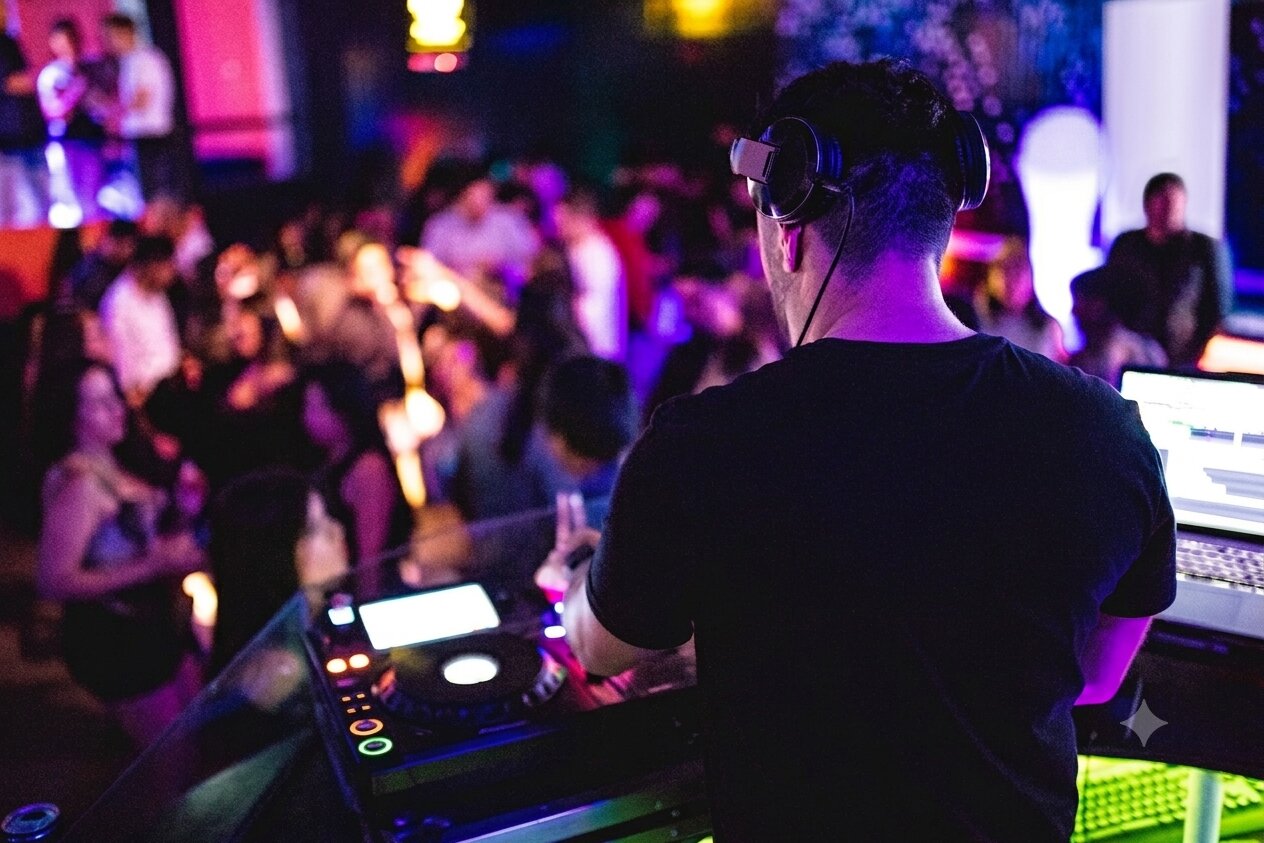 Ambiente al aire libre con DJ MA